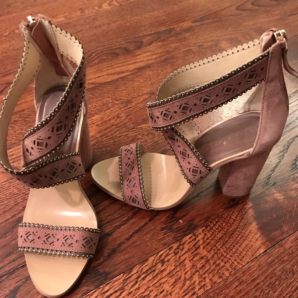 Suede heeled sandals - Zara - size 6